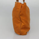 PRADA Shoulder Bag Nylon Orange Gold Auth EC663-3