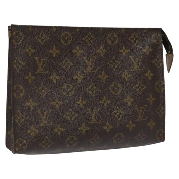 LOUIS VUITTON Monogram Poche Toilette 26 Pouch M47542 LV Auth EC669