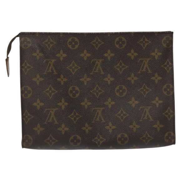 LOUIS VUITTON Monogram Poche Toilette 26 Pouch M47542 LV Auth EC669