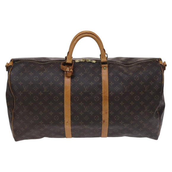 LOUIS VUITTON Monogram Keepall Bandouliere 60 Boston Bag M41412 LV Auth EC671