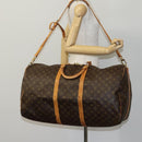 LOUIS VUITTON Monogram Keepall Bandouliere 60 Boston Bag M41412 LV Auth EC671-23