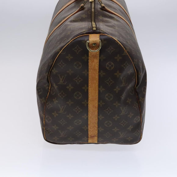 LOUIS VUITTON Monogram Keepall Bandouliere 60 Boston Bag M41412 LV Auth EC671