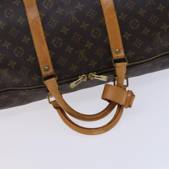 LOUIS VUITTON Monogram Keepall Bandouliere 60 Boston Bag M41412 LV Auth EC671
