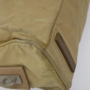PRADA Hand Bag Nylon Beige Silver Auth EC680-15