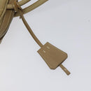 PRADA Hand Bag Nylon Beige Silver Auth EC680-9