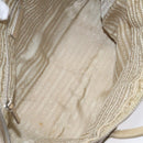 PRADA Hand Bag Nylon Beige Silver Auth EC680-10