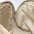 PRADA Hand Bag Nylon Beige Silver Auth EC680-21