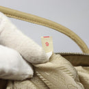 PRADA Hand Bag Nylon Beige Silver Auth EC680-12