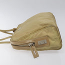 PRADA Hand Bag Nylon Beige Silver Auth EC680-4