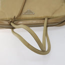 PRADA Hand Bag Nylon Beige Silver Auth EC680-7