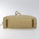 PRADA Hand Bag Nylon Beige Silver Auth EC680-5