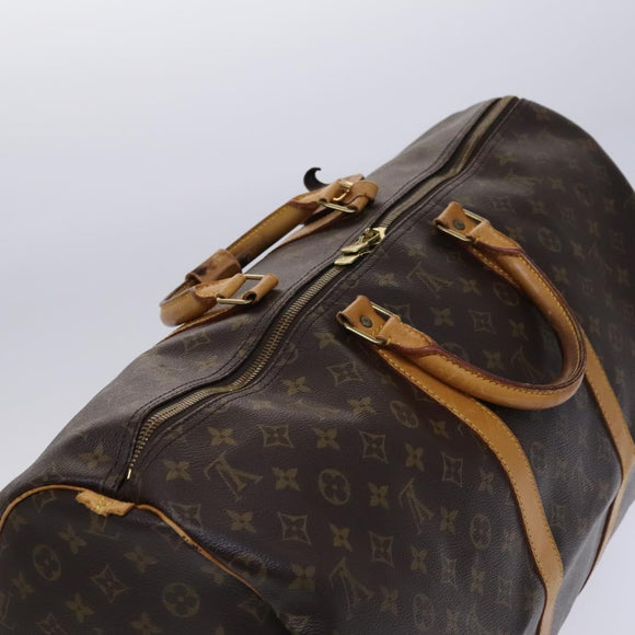 LOUIS VUITTON Monogram Keepall 55 Boston Bag M41424 LV Auth EC683