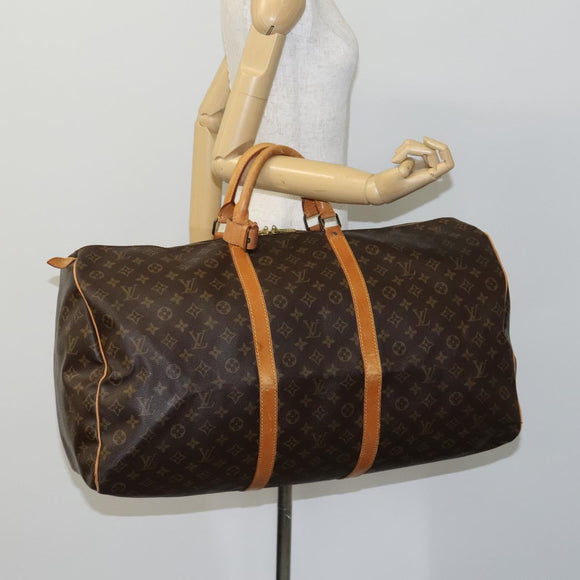 LOUIS VUITTON Monogram Keepall 60 Boston Bag M41422 LV Auth EC686