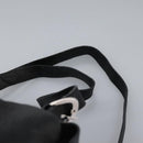 Salvatore Ferragamo Gancini Backpack Leather Black Silver Auth EC696-15