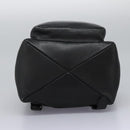 Salvatore Ferragamo Gancini Backpack Leather Black Silver Auth EC696-12