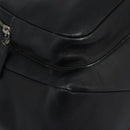 Salvatore Ferragamo Gancini Backpack Leather Black Silver Auth EC696-16