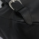 Salvatore Ferragamo Gancini Backpack Leather Black Silver Auth EC696-15