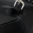 Salvatore Ferragamo Gancini Backpack Leather Black Silver Auth EC696-16