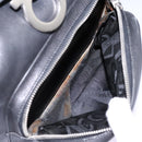 Salvatore Ferragamo Gancini Backpack Leather Black Silver Auth EC696-10
