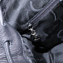 Salvatore Ferragamo Gancini Backpack Leather Black Silver Auth EC696-26