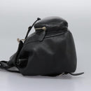 Salvatore Ferragamo Gancini Backpack Leather Black Silver Auth EC696-3