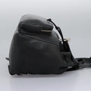 Salvatore Ferragamo Gancini Backpack Leather Black Silver Auth EC696-4