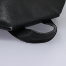 Salvatore Ferragamo Gancini Backpack Leather Black Silver Auth EC696-7