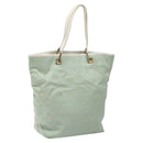 GUCCI GG Canvas Tote Bag Light Blue Gold 002 1098 Auth EC700-1