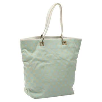 GUCCI GG Canvas Tote Bag Light Blue Gold 002 1098 Auth EC700