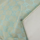 GUCCI GG Canvas Tote Bag Light Blue Gold 002 1098 Auth EC700-14