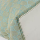 GUCCI GG Canvas Tote Bag Light Blue Gold 002 1098 Auth EC700-16