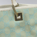 GUCCI GG Canvas Tote Bag Light Blue Gold 002 1098 Auth EC700-10