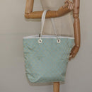 GUCCI GG Canvas Tote Bag Light Blue Gold 002 1098 Auth EC700-21