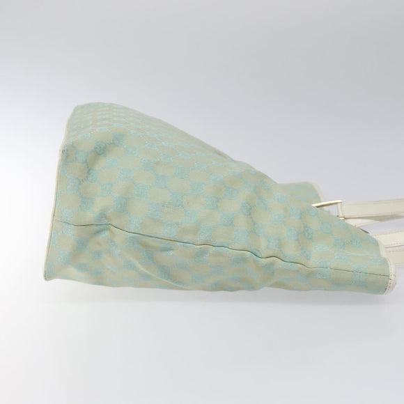 GUCCI GG Canvas Tote Bag Light Blue Gold 002 1098 Auth EC700