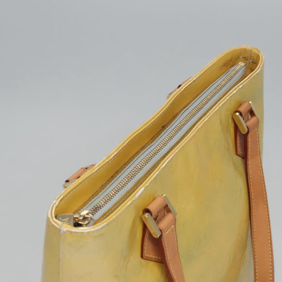 LOUIS VUITTON Monogram Vernis Houston Hand Bag Gris M91053 LV Auth EC710