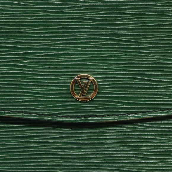 LOUIS VUITTON Epi Montaigne 27 Clutch Bag Green M52654 LV Auth EC712