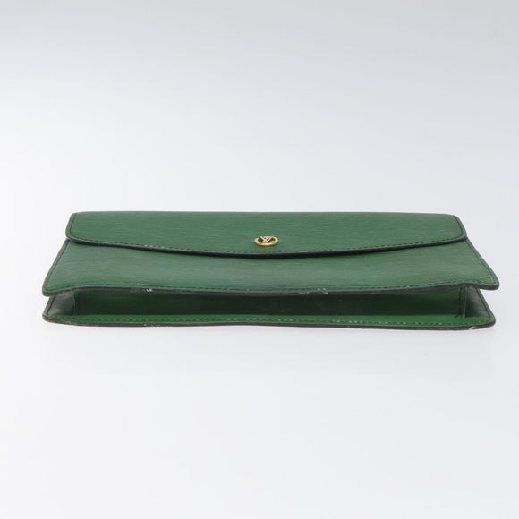 LOUIS VUITTON Epi Montaigne 27 Clutch Bag Green M52654 LV Auth EC712