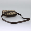 CELINE C Sulky Shoulder Bag Canvas Leather Beige Brown Auth EC715-7