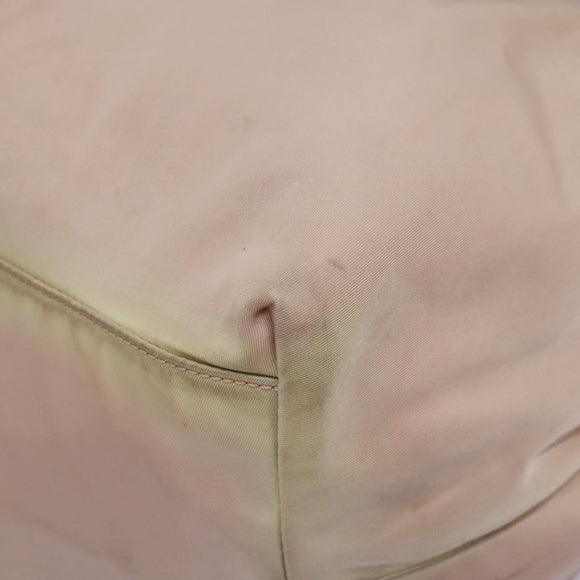 PRADA Hand Bag Nylon Leather 2way Pink Gold Auth EC720