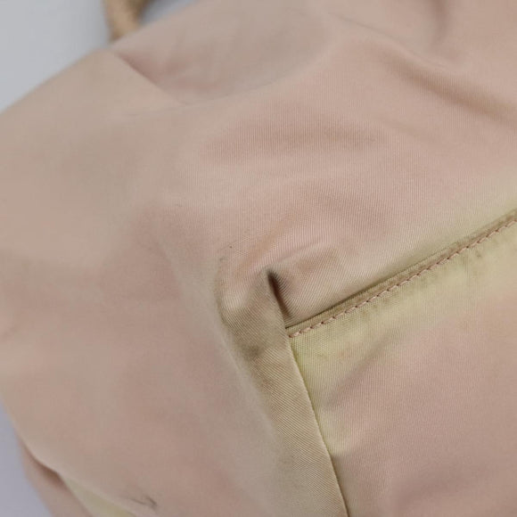 PRADA Hand Bag Nylon Leather 2way Pink Gold Auth EC720