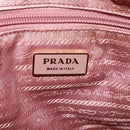 PRADA Hand Bag Nylon Leather 2way Pink Gold Auth EC720-16