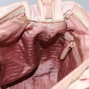 PRADA Hand Bag Nylon Leather 2way Pink Gold Auth EC720-19