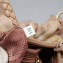 PRADA Hand Bag Nylon Leather 2way Pink Gold Auth EC720-12