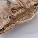 PRADA Hand Bag Nylon Leather 2way Pink Gold Auth EC720-6