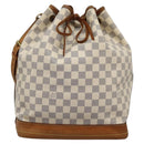 LOUIS VUITTON Damier Azur Noe Shoulder Bag N42222 LV Auth EC723-13
