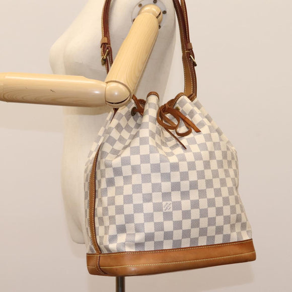 LOUIS VUITTON Damier Azur Noe Shoulder Bag N42222 LV Auth EC723