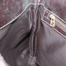 FENDI Zucchino Canvas Mamma Baguette Shoulder Bag PVC Brown Gold Auth EC724-22