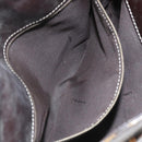 FENDI Zucchino Canvas Mamma Baguette Shoulder Bag PVC Brown Gold Auth EC724-23