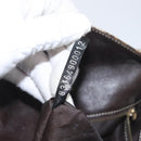 FENDI Zucchino Canvas Mamma Baguette Shoulder Bag PVC Brown Gold Auth EC724-12