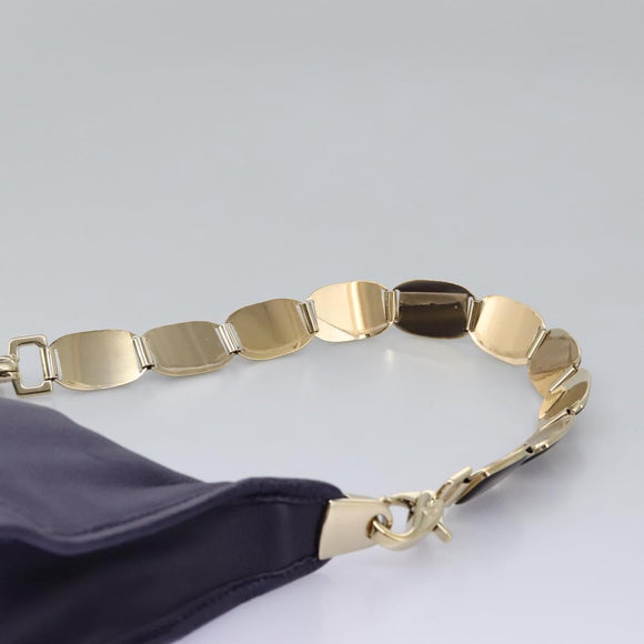 CELINE Shoulder Bag Leather Purple Gold Auth EC729AV